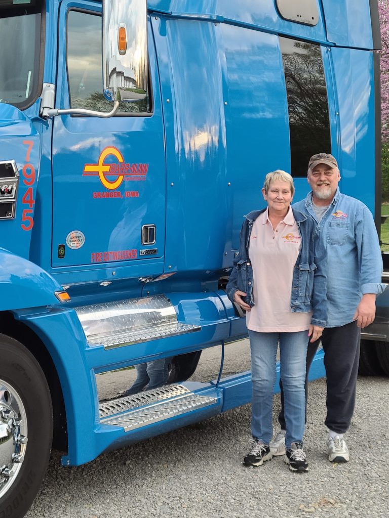 Husband and Wife Truck Driving Team for Barr-Nunn Transportation