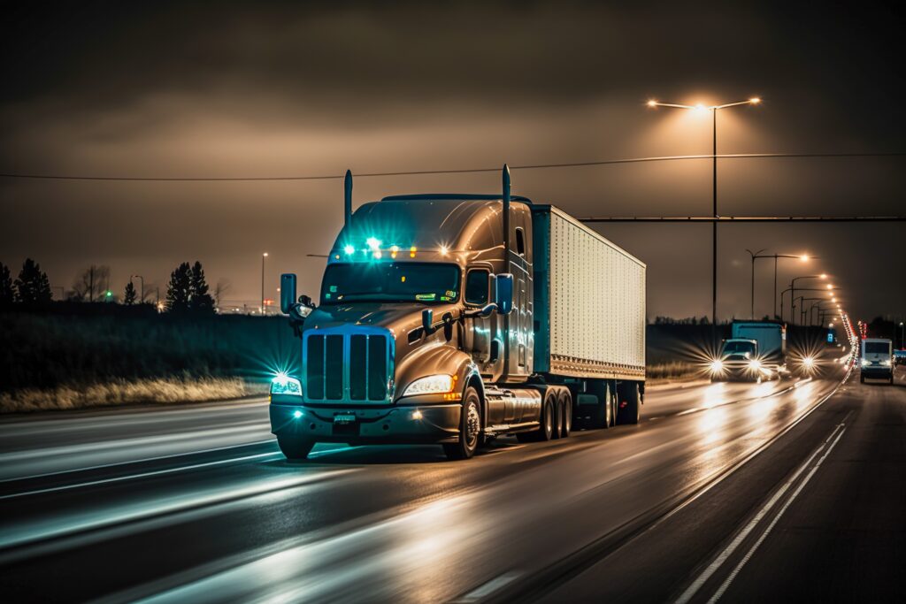 Night Truck Driving