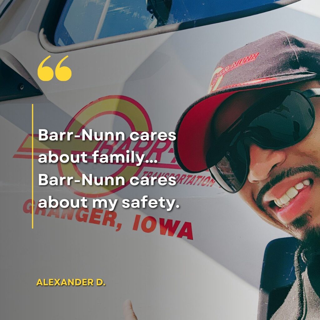Barr-Nunn Transportation truck driver testimonial